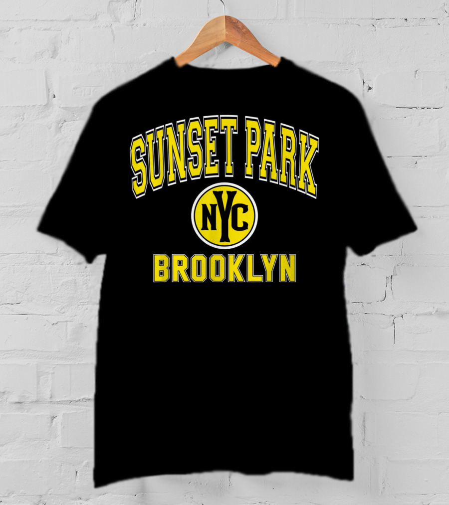 Sunset Park NYC Brooklyn Varsity Style Yellow T-Shirt
