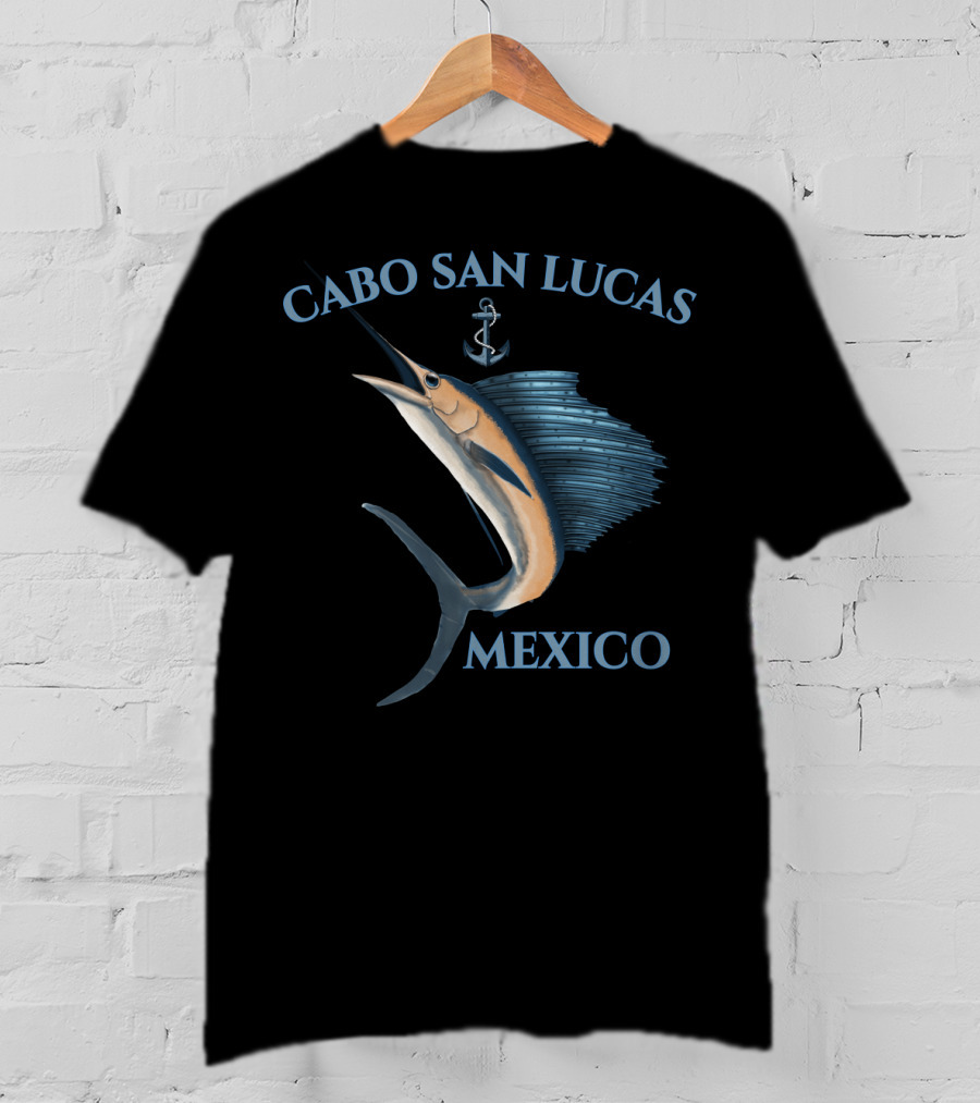 Cabo San Lucas Mexico Swordfish Marlin Anchor T-Shirt