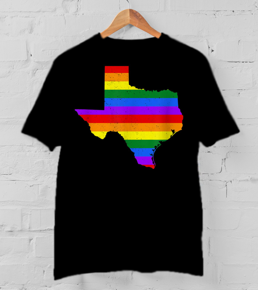 Texas Pride Rainbow Map T-Shirt
