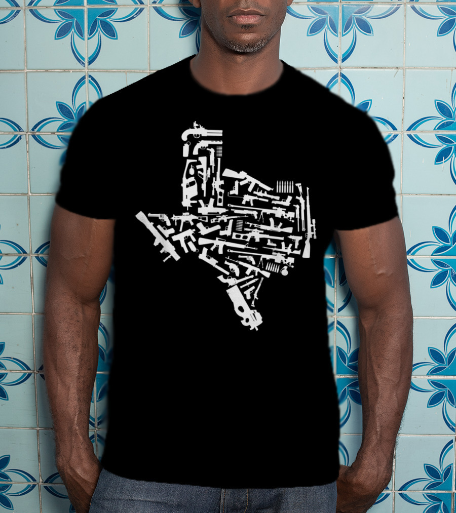 Texas Gun Map Second Amendment T-Shirt