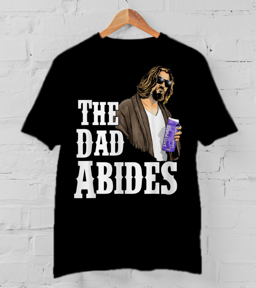 The Dad Abides Cool Milk Carton Robe Sunglasses T-Shirt