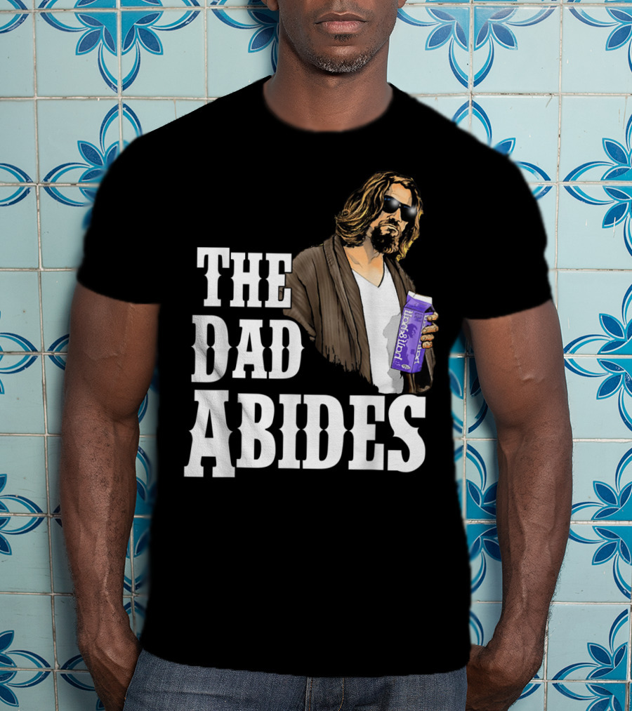 The Dad Abides Cool Milk Carton Robe Sunglasses T-Shirt