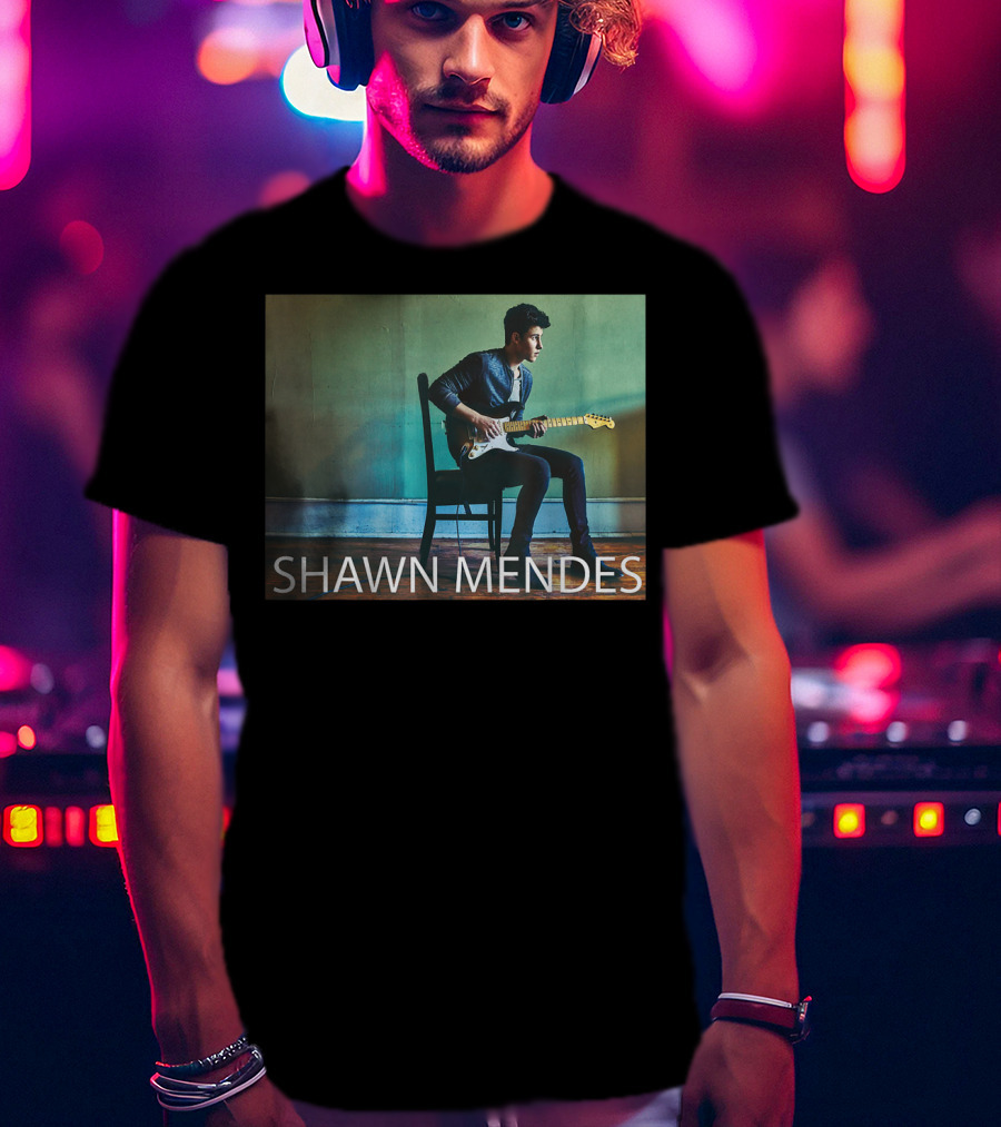 SHAWN MENDES Three Empty Words Mendes Guitar Player T-Shirt
