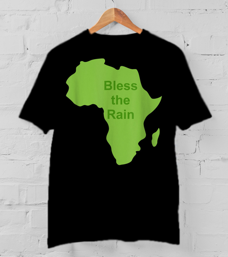 Toto Africa Bless The Rain Green Africa Shape T-Shirt