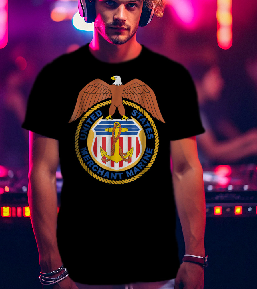 United States Merchant Marine Eagle Emblem T-Shirt