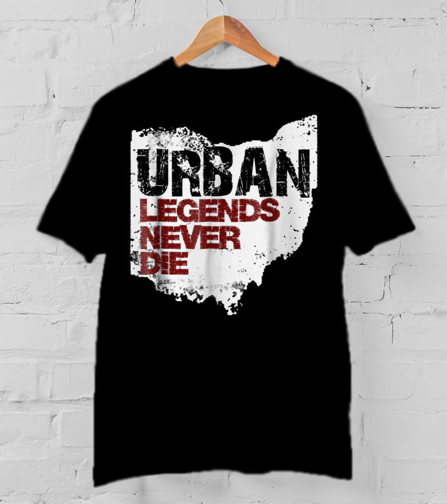 Urban Legends Never Die Ohio State Map T-Shirt