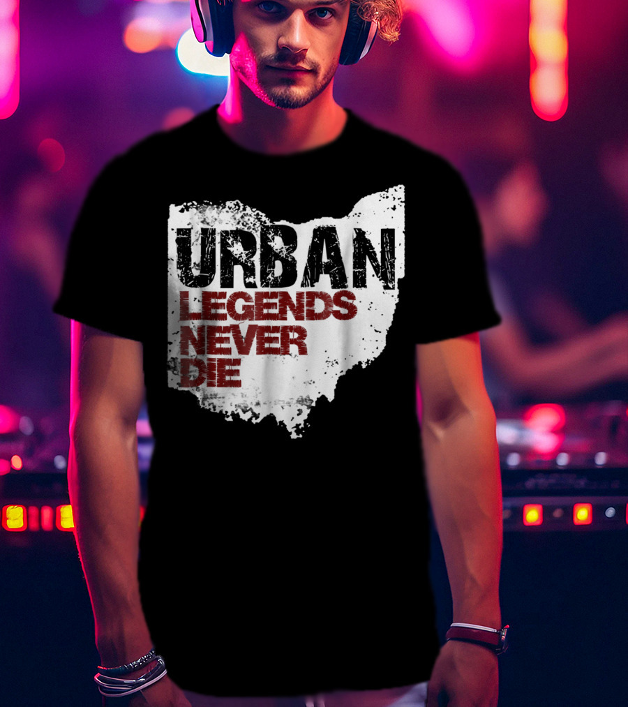 Urban Legends Never Die Ohio State Map T-Shirt