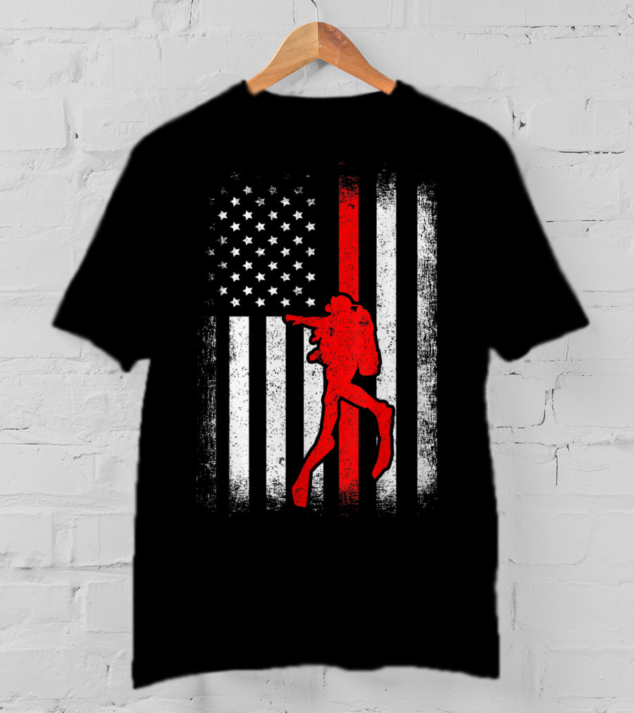 USA American Flag Red White Vintage Scuba Diving Iconic T-Shirt