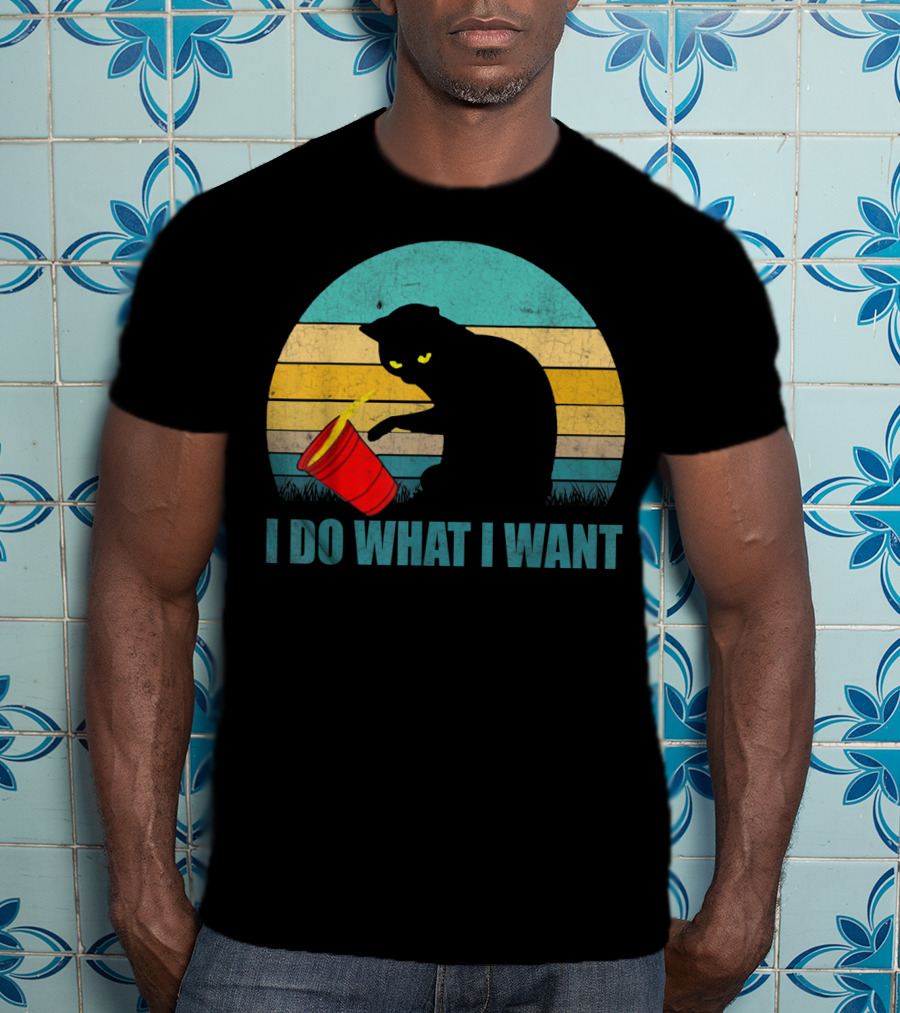 Vintage Cat I Do What I Want Cat Lover T-Shirt