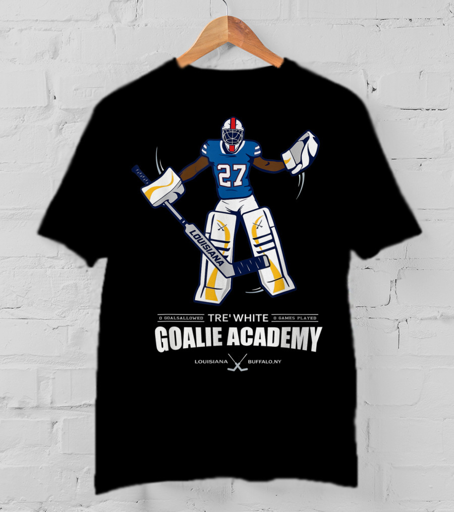 Tre' White Goalie Academy Louisiana Buffalo NY 27 T-Shirt