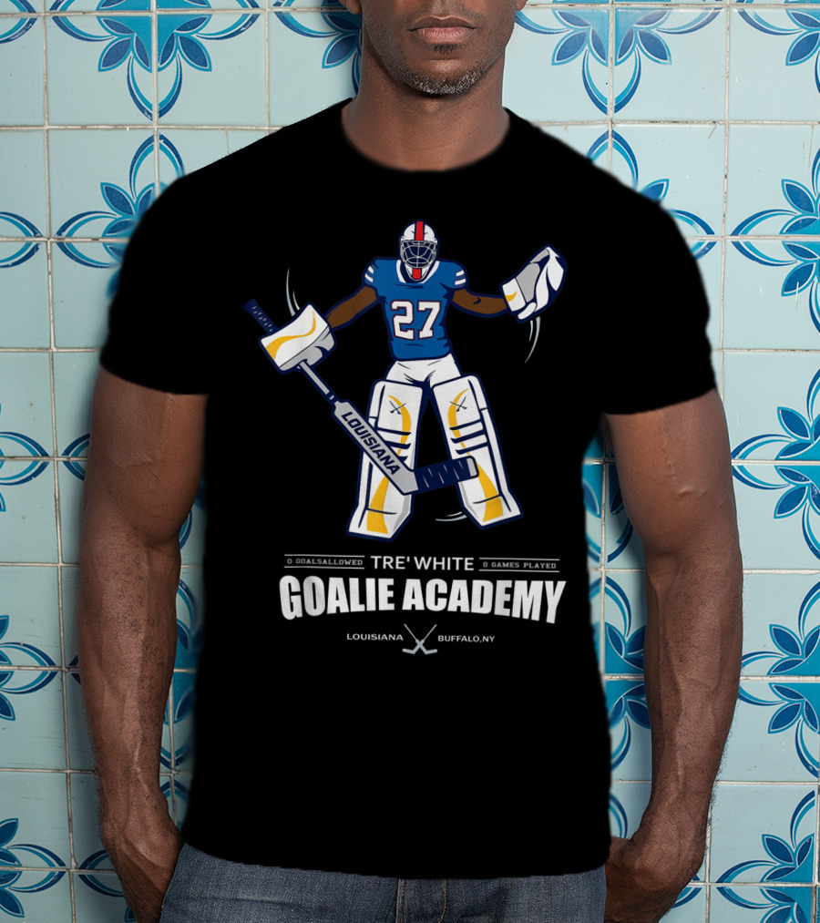 Tre' White Goalie Academy Louisiana Buffalo NY 27 T-Shirt