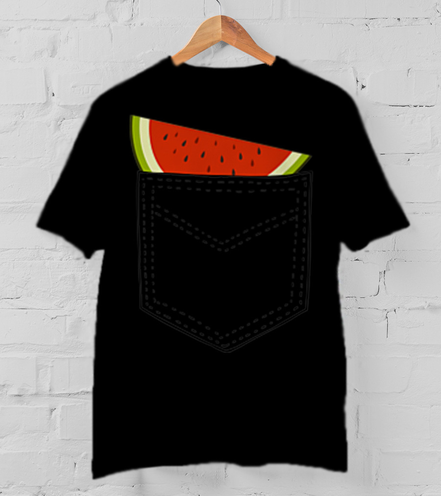 Watermelon Summer Cool Pocket Melon Fruit T-Shirt