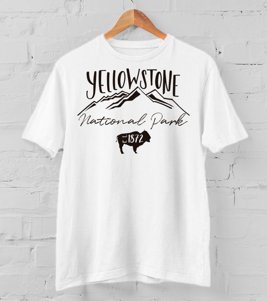 Yellowstone National Park Mountain Bison 1872 T-Shirt