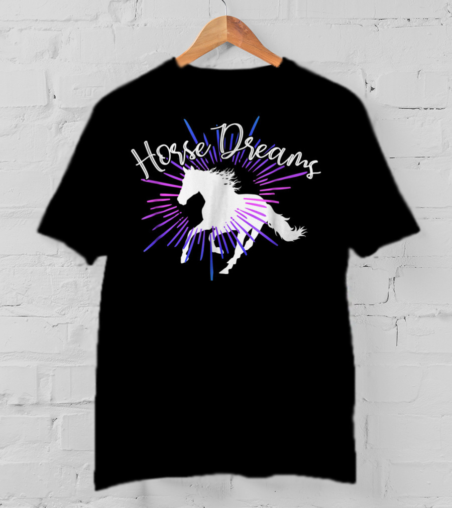 Horse Dreams Riding Girls Love Horses Rider F8 Silhouette Burst T-Shirt