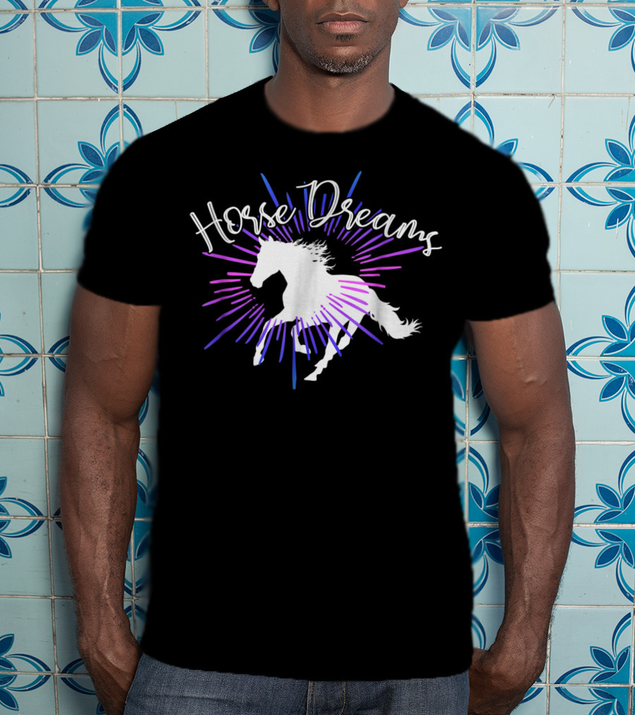 Horse Dreams Riding Girls Love Horses Rider F8 Silhouette Burst T-Shirt