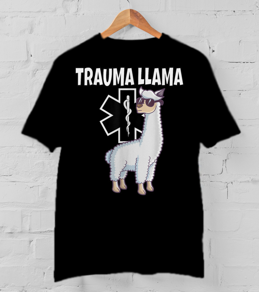 Trauma Llama EMS Medic Funny EMT T-Shirt