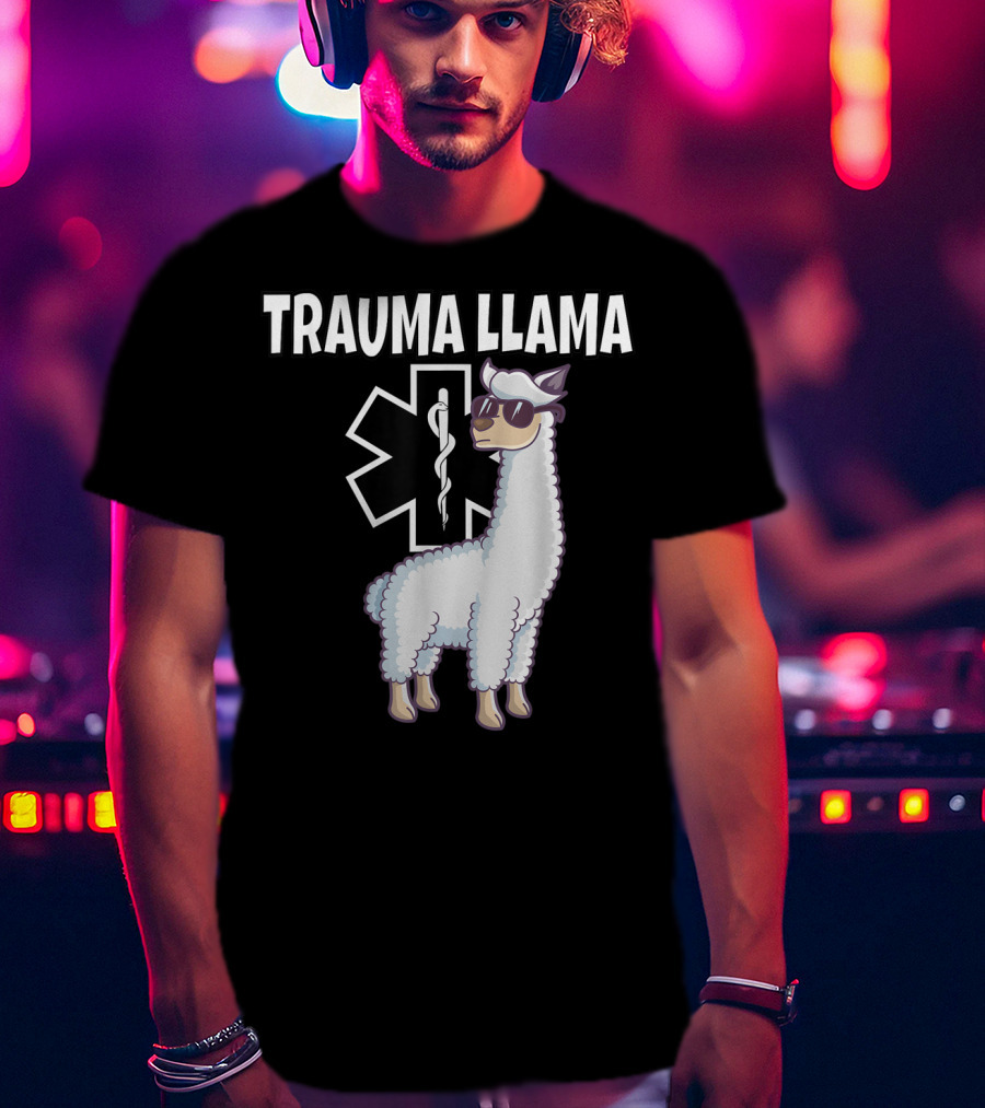 Trauma Llama EMS Medic Funny EMT T-Shirt