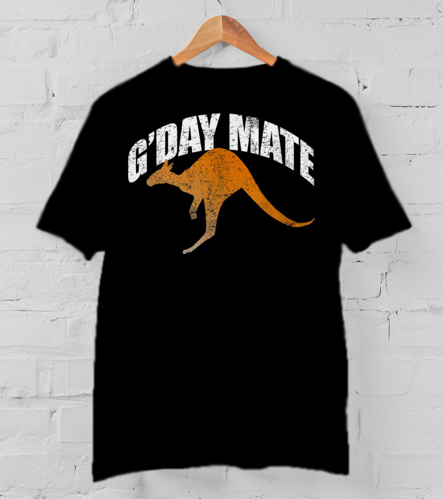 G'Day Mate Kangaroo Down Under Iconic Aussie Greeting T-Shirt