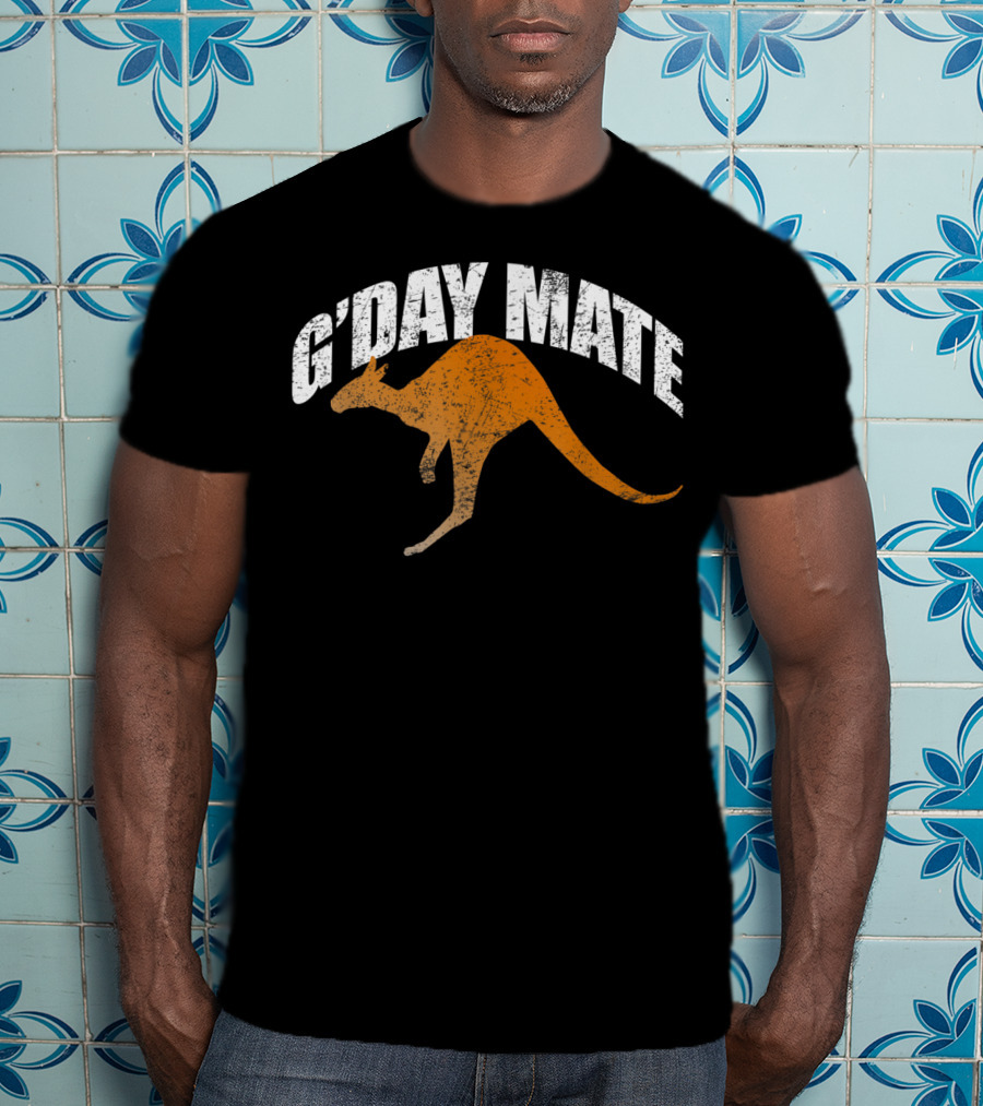 G'Day Mate Kangaroo Down Under Iconic Aussie Greeting T-Shirt