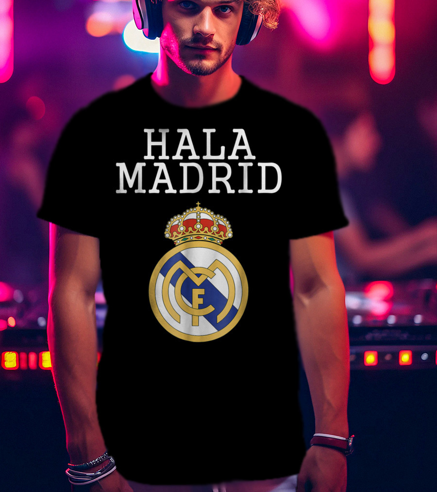 Hala Madrid Real Madrid CF Crest With Crown T-Shirt