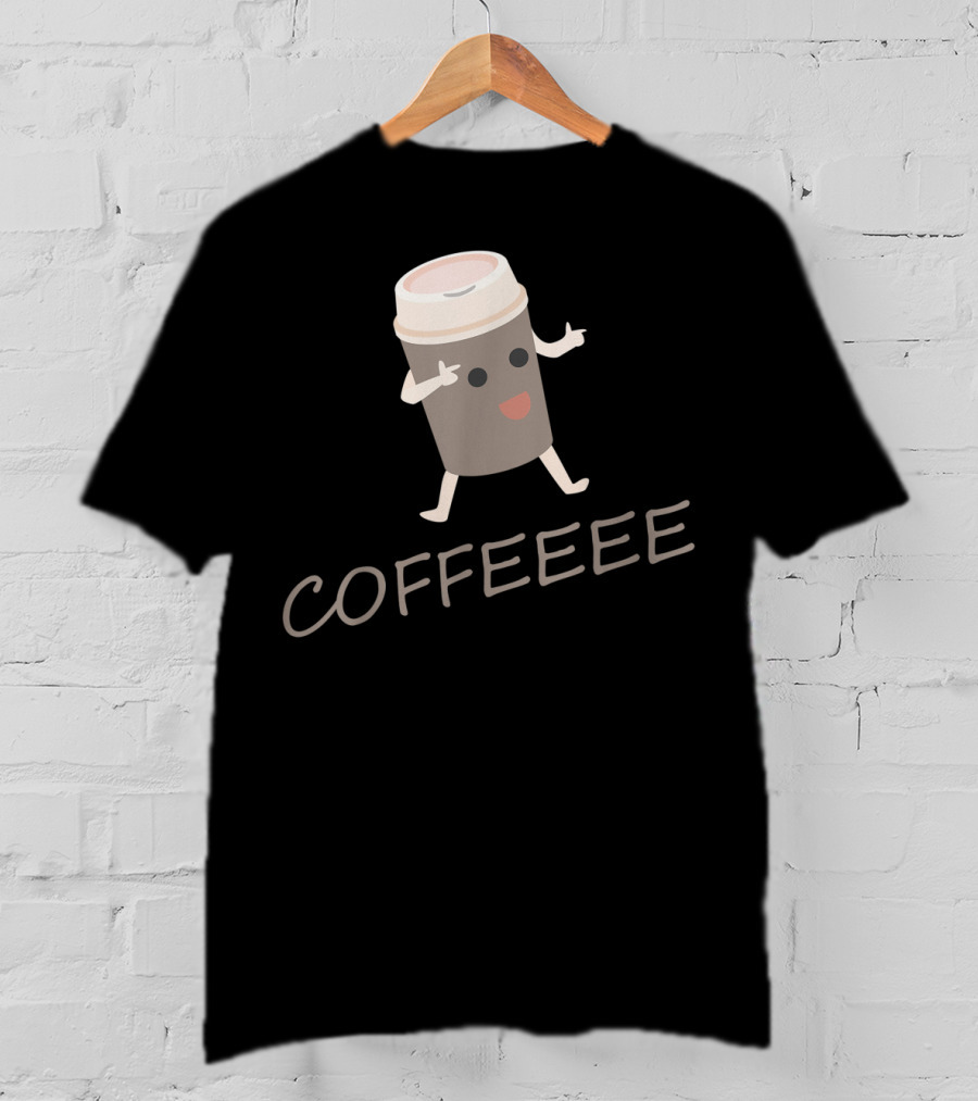 COFFEEEE Caffeine Addict I Love Coffee Bean T-Shirt