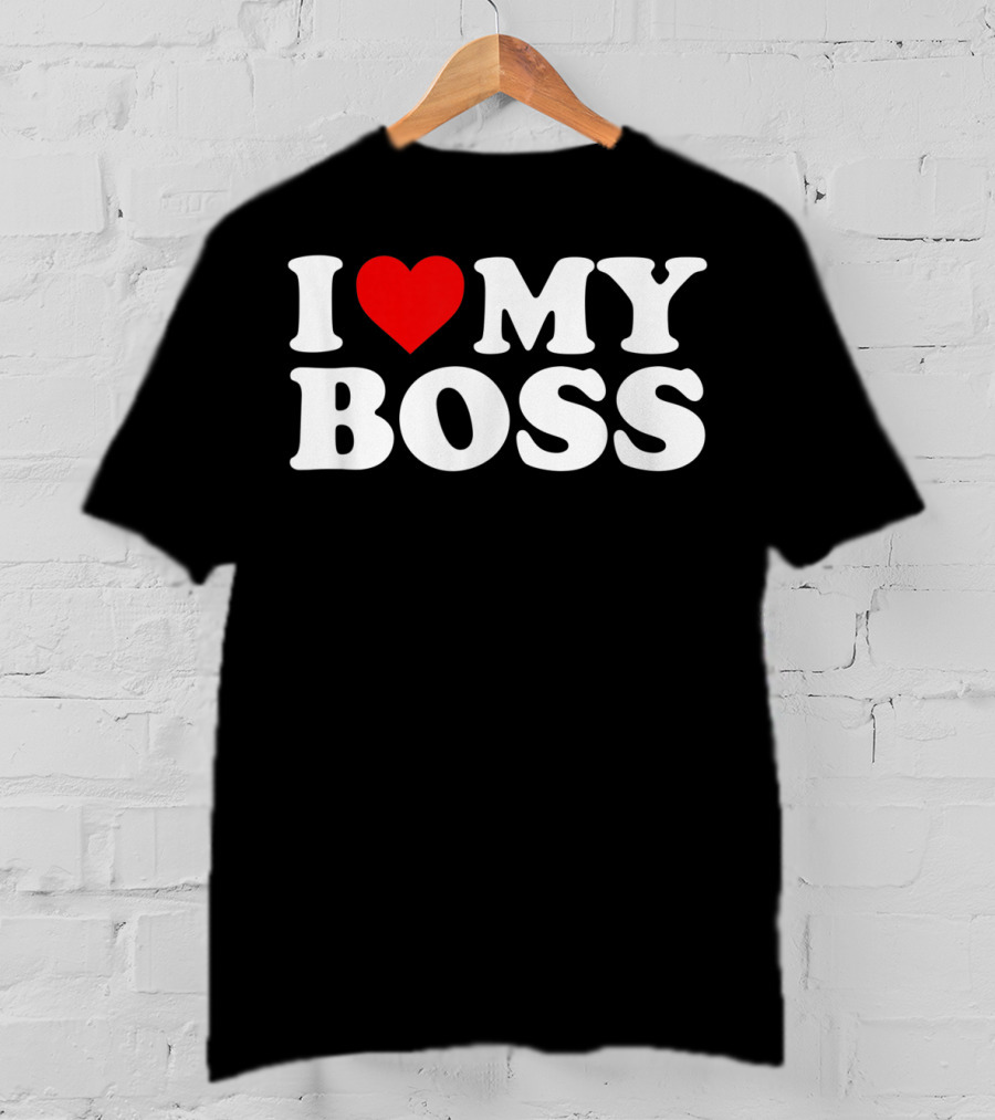 I Love My Boss Heart Icon T-Shirt