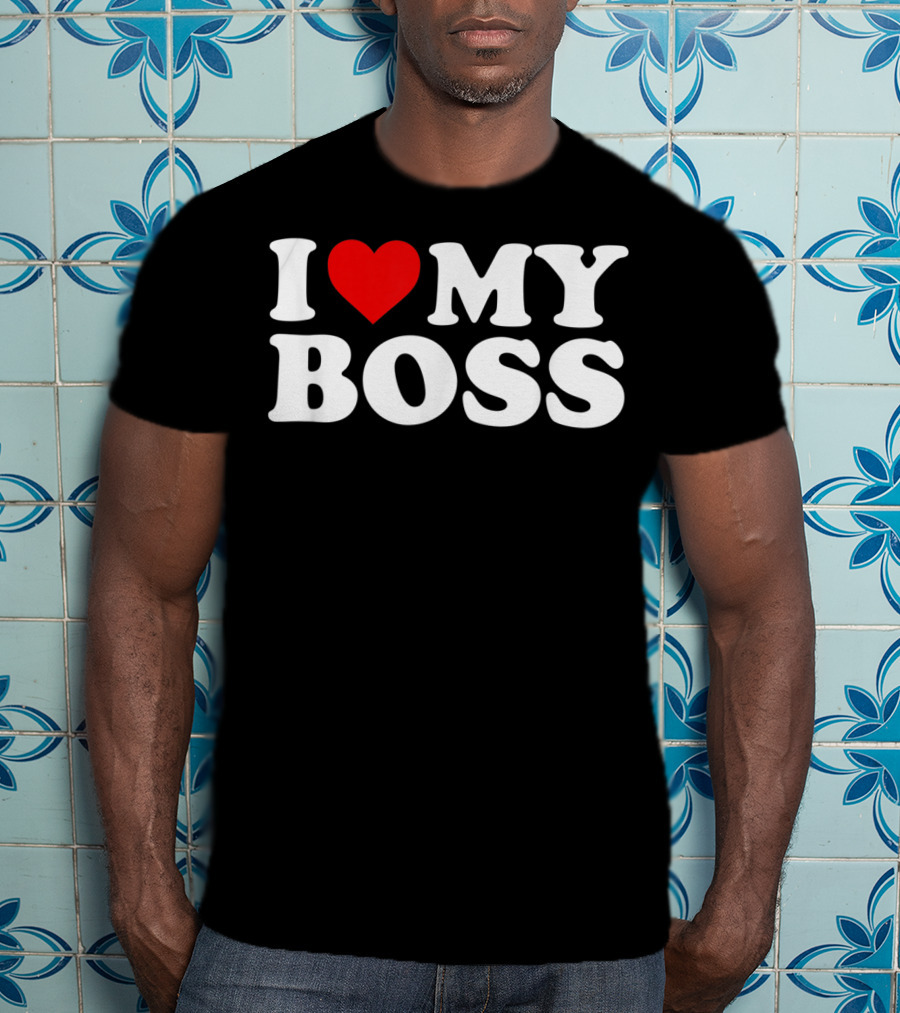 I Love My Boss Heart Icon T-Shirt