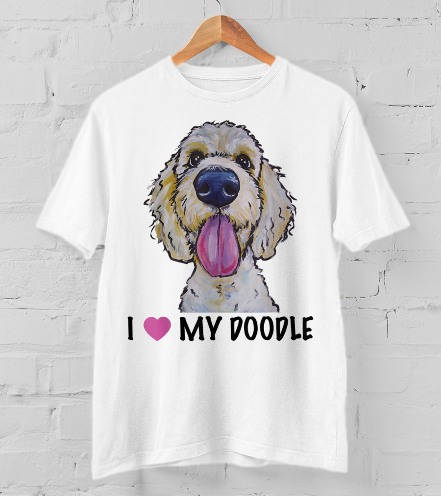 I Love My Doodle Golden Doodle Heart T-Shirt