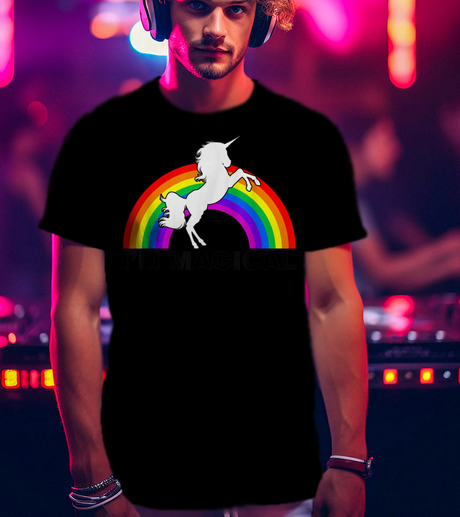 I'm Magical Unicorn With Rainbow T-Shirt