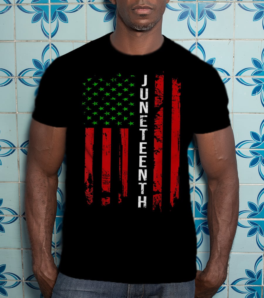 Juneteenth African American Flag T-Shirt