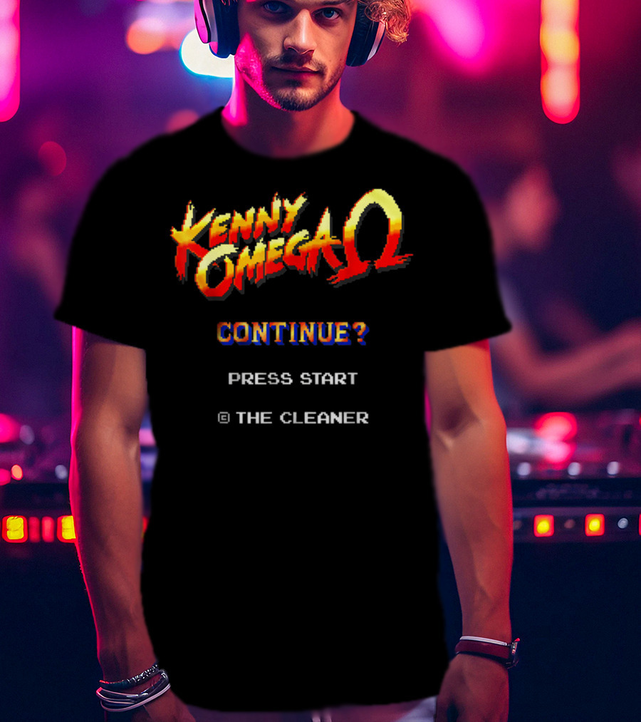 Kenny Omega Continue? Press Start The Cleaner 8 Bit Game T-Shirt