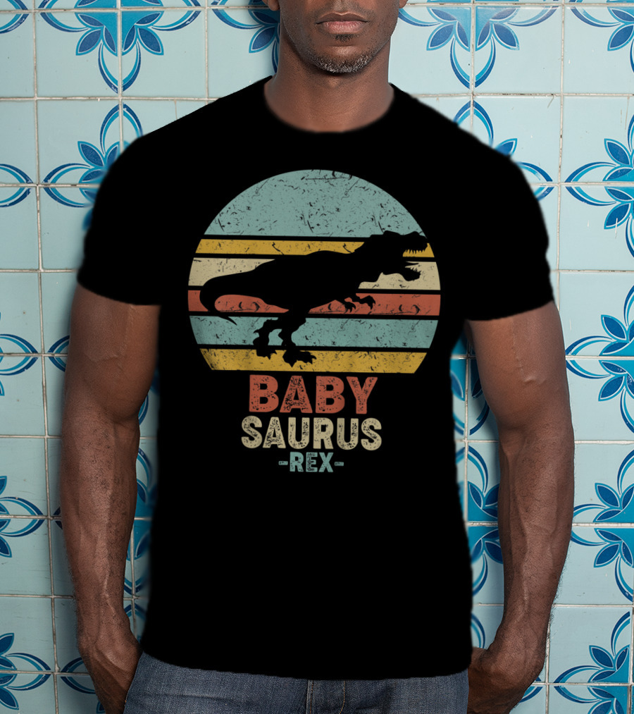 Baby Saurus Rex Vintage Dinosaur Kids T-Shirt
