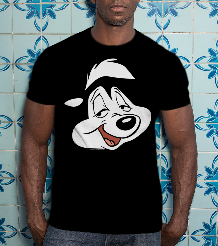 Looney Tunes Pepe Le Pew Face Character Classic T-Shirt