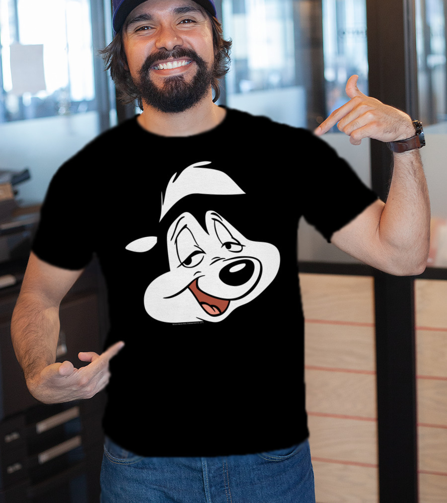 Looney Tunes Pepe Le Pew Face Character Classic T-Shirt