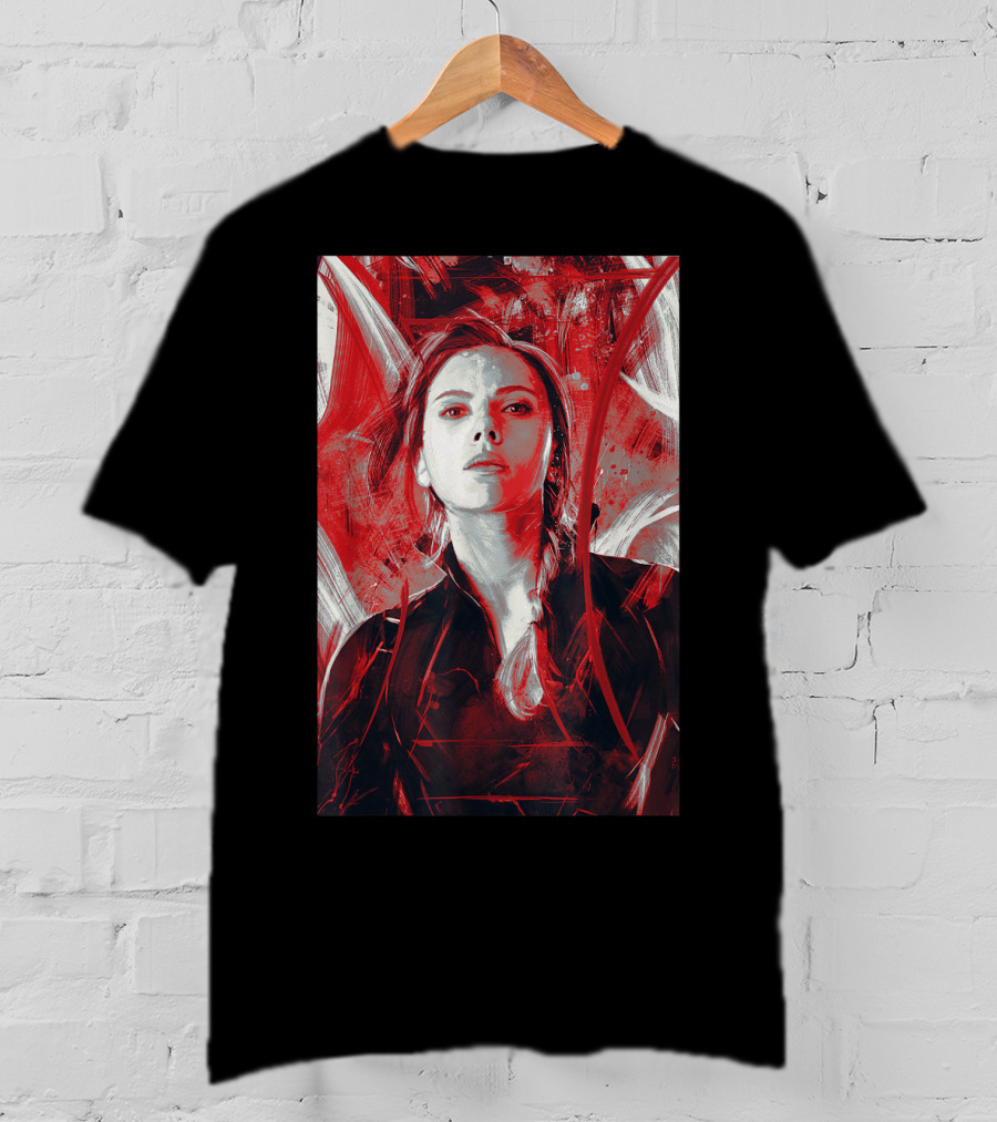 Marvel Avengers Endgame Black Widow Painting Graph T-Shirt