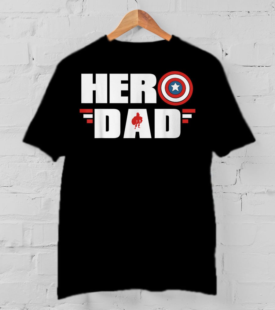 Marvel Father's Day Hero Dad Captain America Shield T-Shirt