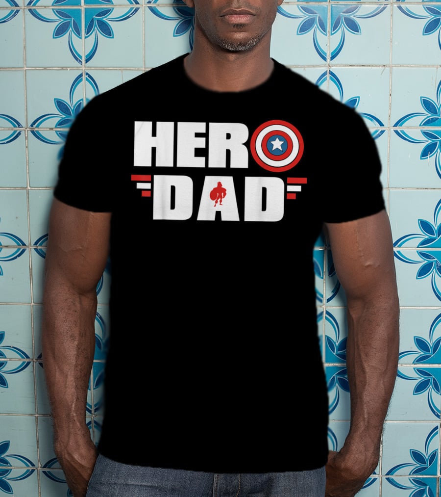 Marvel Father's Day Hero Dad Captain America Shield T-Shirt