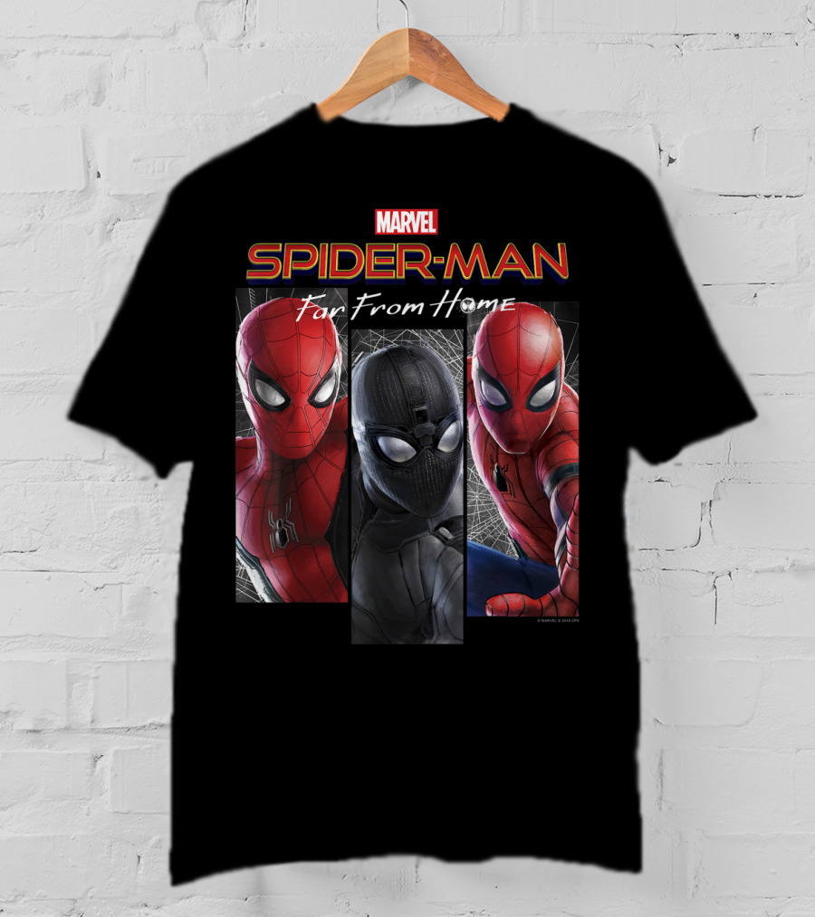 Marvel Spider-Man Far From Home Three Suits Panel T-Shirt