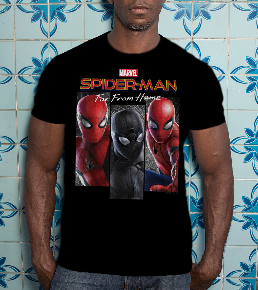 Marvel Spider-Man Far From Home Three Suits Panel T-Shirt