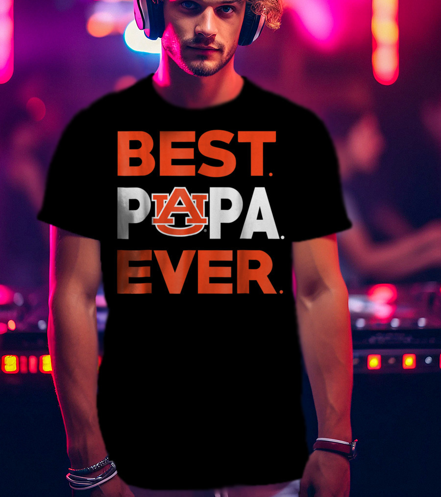 Best Papa Ever Auburn Tigers Mens T-Shirt