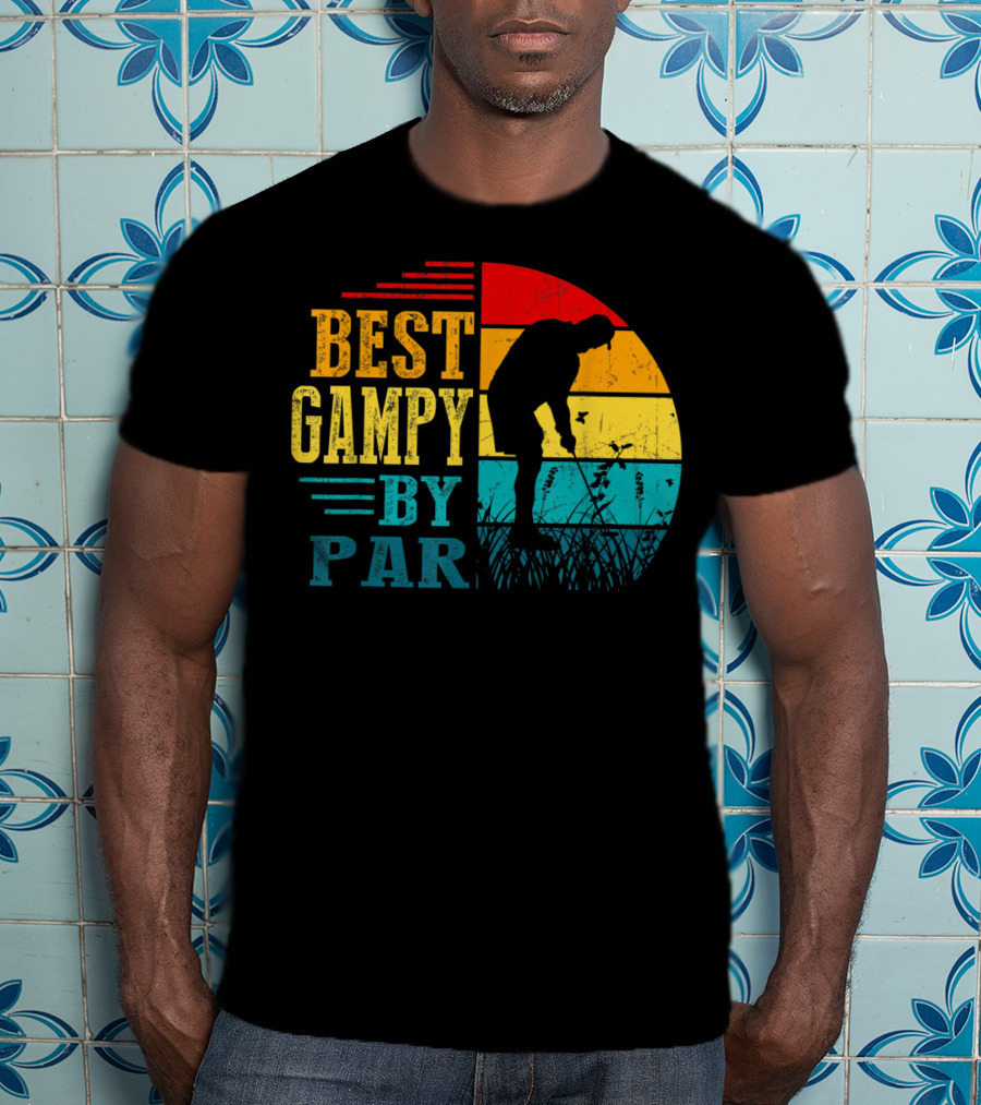 Best Gampy By Par Golf Lover Golfer Vintage T-Shirt