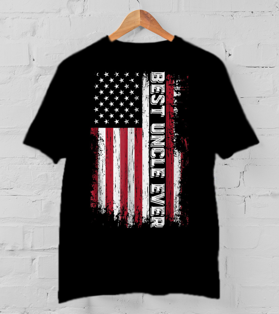 Best Uncle Ever American Flag Mens Best Uncle T-Shirt