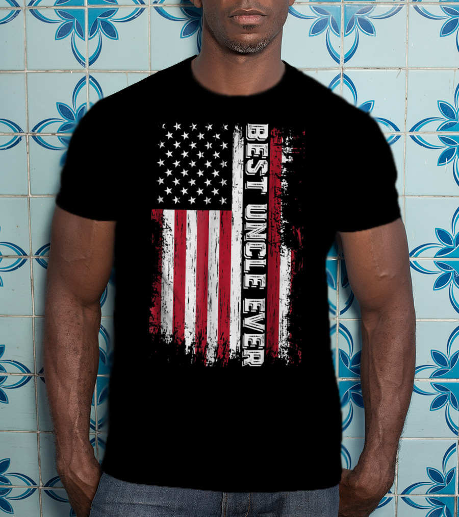 Best Uncle Ever American Flag Mens Best Uncle T-Shirt