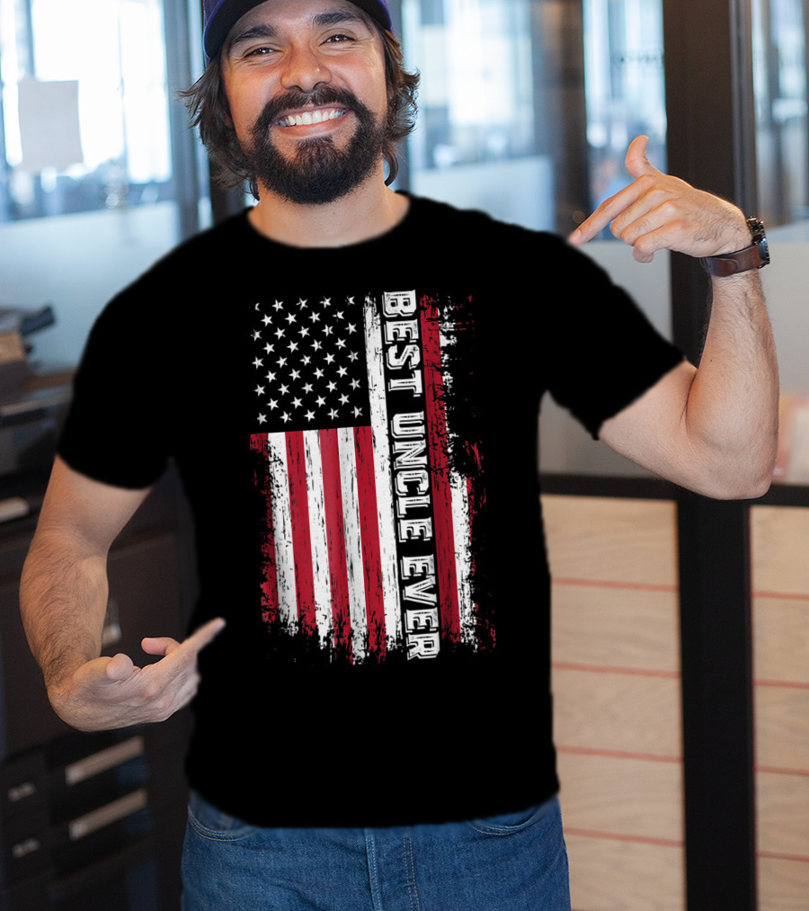 Best Uncle Ever American Flag Mens Best Uncle T-Shirt