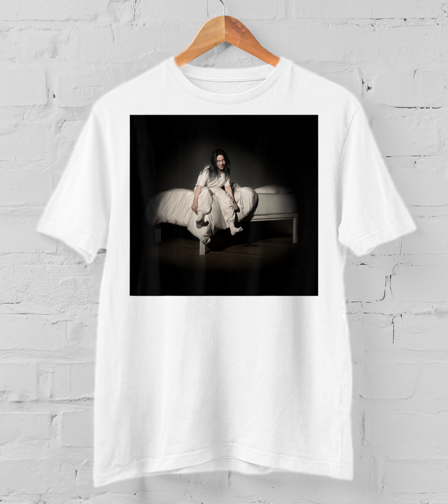 Billie Eilish Mens Album Cover Photo Bed Scene T-Shirt