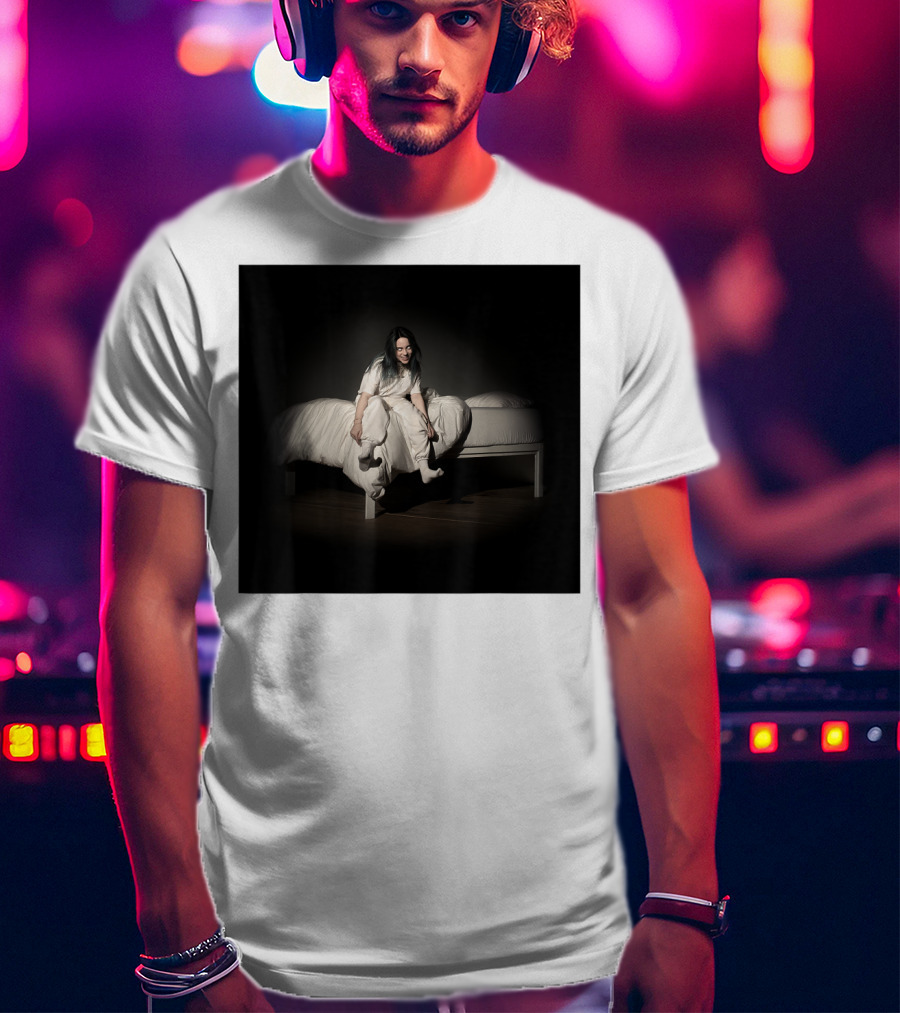 Billie Eilish Mens Album Cover Photo Bed Scene T-Shirt