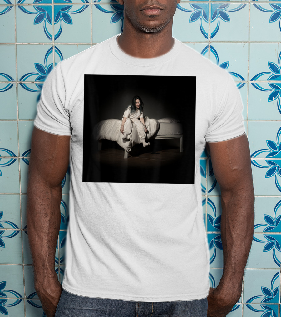 Billie Eilish Mens Album Cover Photo Bed Scene T-Shirt