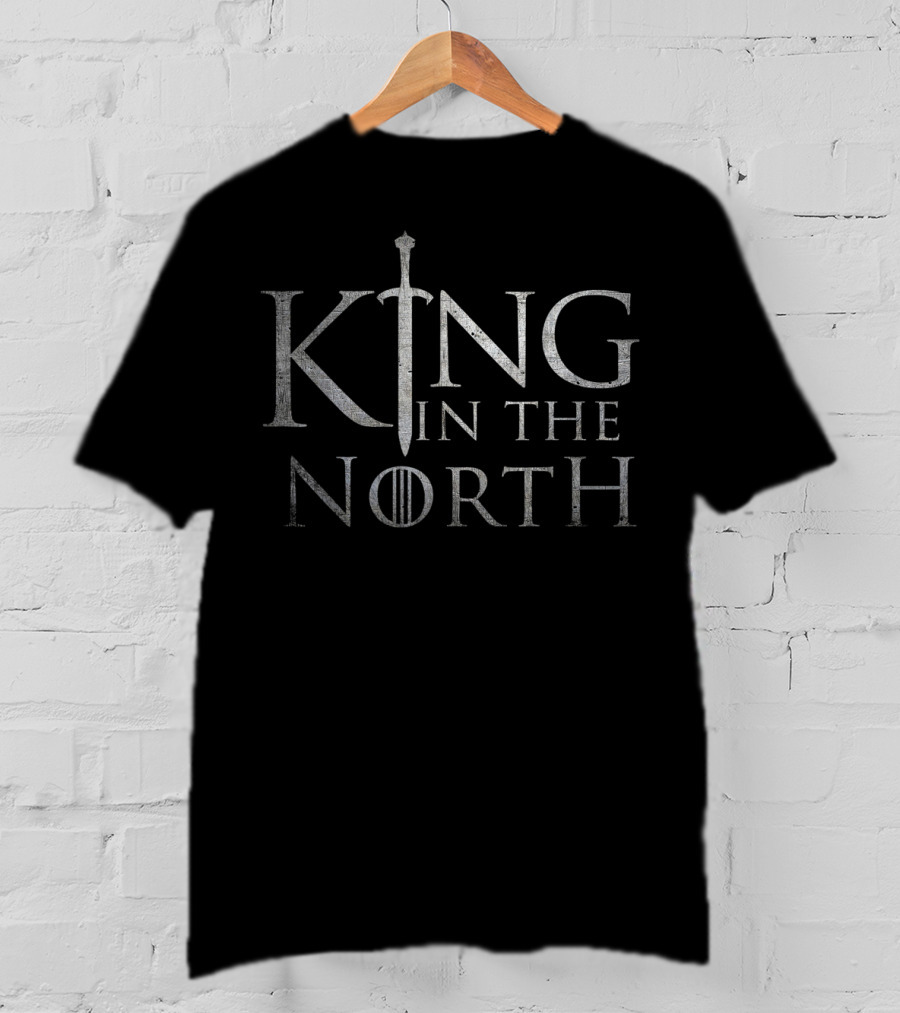 King In The North Fantasy Sword Text Iconic T-Shirt