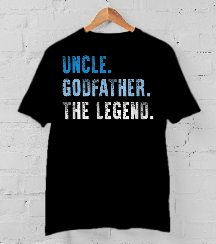 Uncle Godfather The Legend Mens Cool Awesome Hero Fam T-Shirt