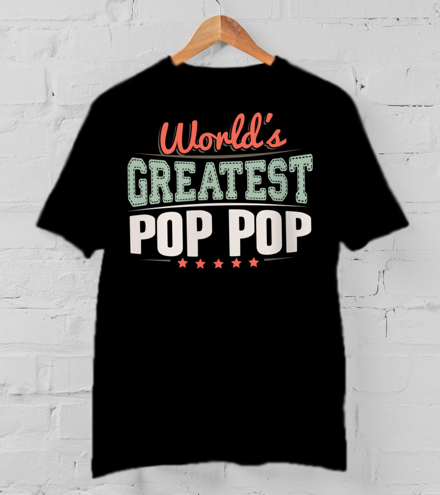 World's Greatest Pop Pop Grandpa Mens T-Shirt